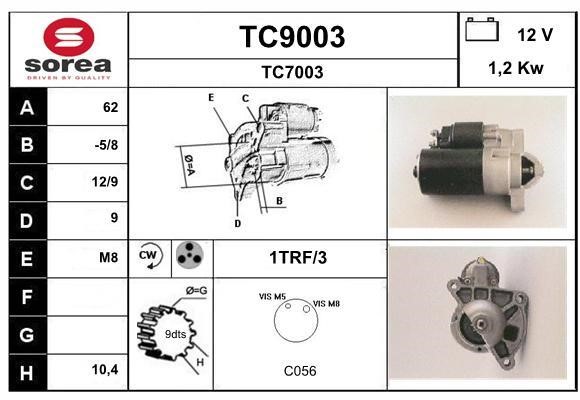 SNRA TC9003 Starter TC9003