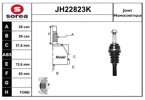 SNRA JH22823K Joint kit, drive shaft JH22823K