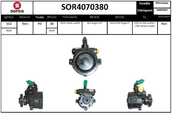 SNRA SOR4070380 Hydraulic Pump, steering system SOR4070380