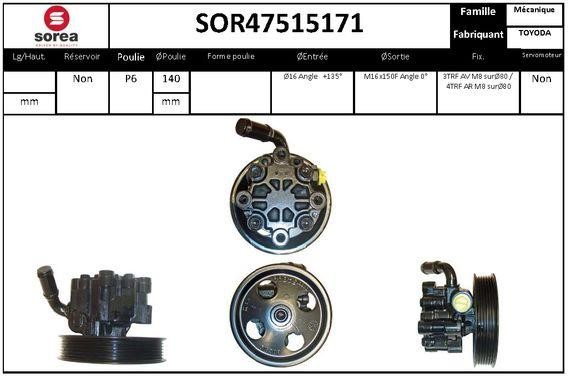 SNRA SOR47515171 Hydraulic Pump, steering system SOR47515171
