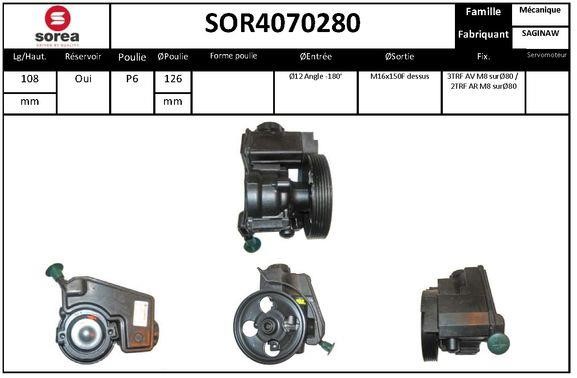 SNRA SOR4070280 Hydraulic Pump, steering system SOR4070280