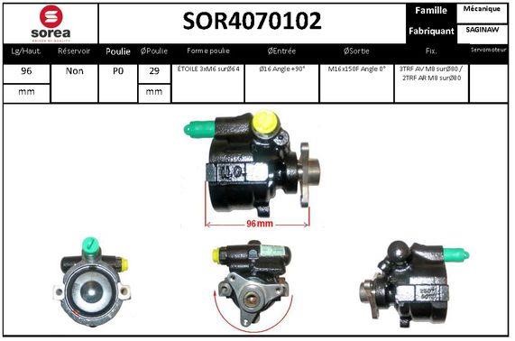 SNRA SOR4070102 Hydraulic Pump, steering system SOR4070102