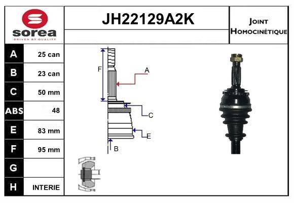 SNRA JH22129A2K Joint Kit, drive shaft JH22129A2K