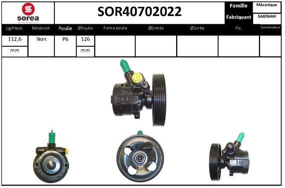 SNRA SOR40702022 Hydraulic Pump, steering system SOR40702022
