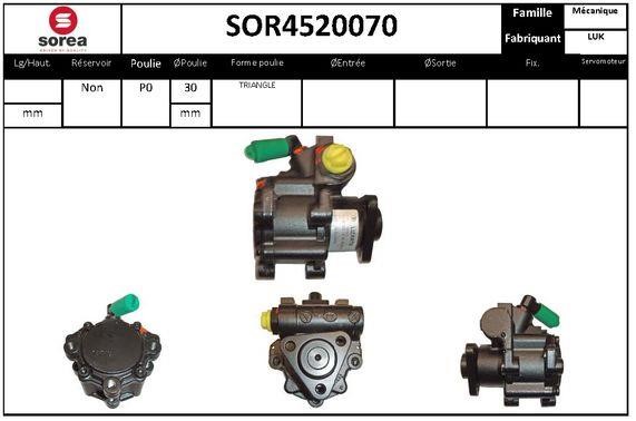 SNRA SOR4520070 Hydraulic Pump, steering system SOR4520070