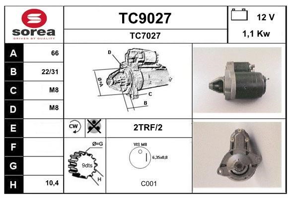 SNRA TC9027 Starter TC9027