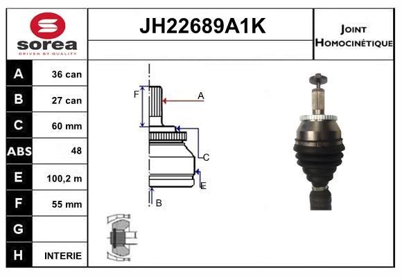 SNRA JH22689A1K Joint kit, drive shaft JH22689A1K