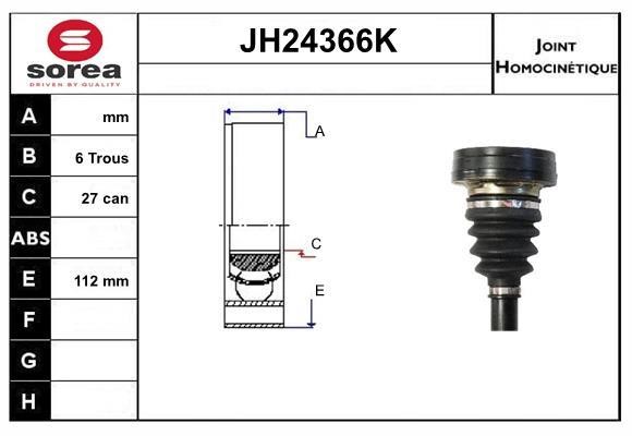 SNRA JH24366K Joint kit, drive shaft JH24366K