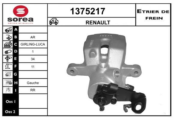 SNRA 1375217 Brake caliper rear left 1375217