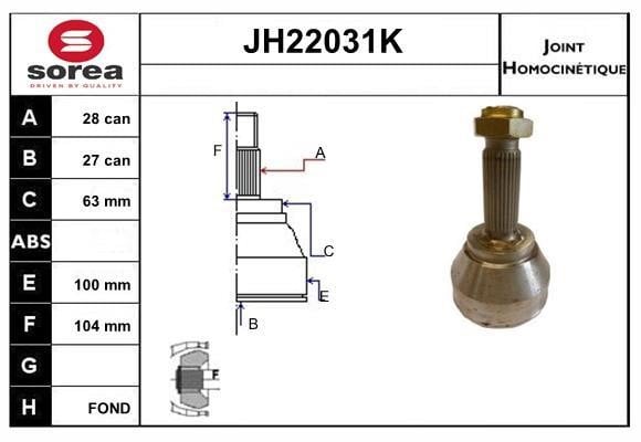 SNRA JH22031K CV joint JH22031K