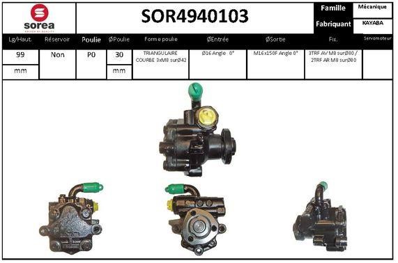 SNRA SOR4940103 Hydraulic Pump, steering system SOR4940103
