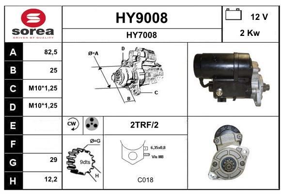 SNRA HY9008 Starter HY9008