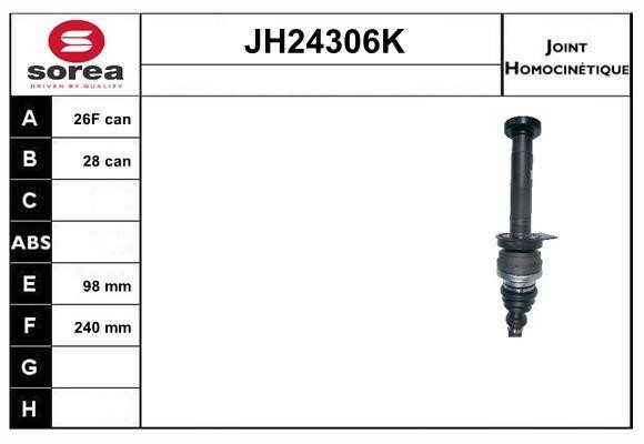SNRA JH24306K Joint kit, drive shaft JH24306K