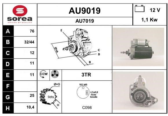 SNRA AU9019 Starter AU9019