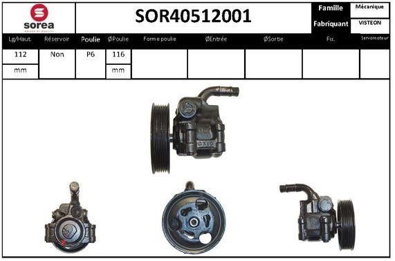 SNRA SOR40512001 Hydraulic Pump, steering system SOR40512001