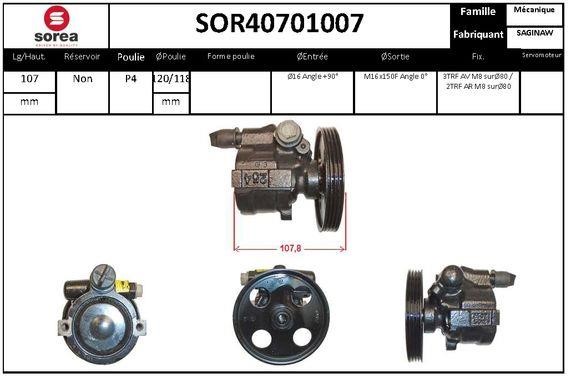 SNRA SOR40701007 Hydraulic Pump, steering system SOR40701007