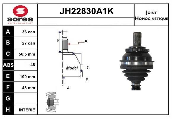 SNRA JH22830A1K Joint kit, drive shaft JH22830A1K