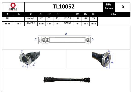 SNRA TL10052 Propshaft, axle drive TL10052