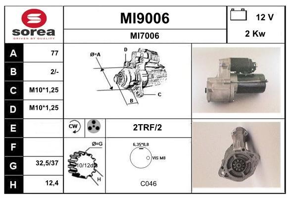 SNRA MI9006 Starter MI9006