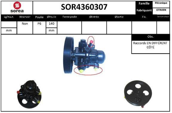 SNRA SOR4360307 Hydraulic Pump, steering system SOR4360307