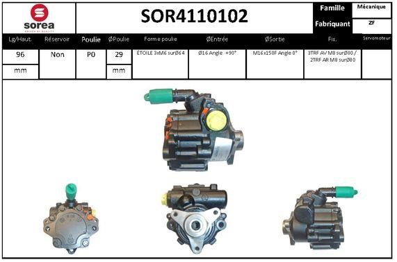 SNRA SOR4110102 Hydraulic Pump, steering system SOR4110102