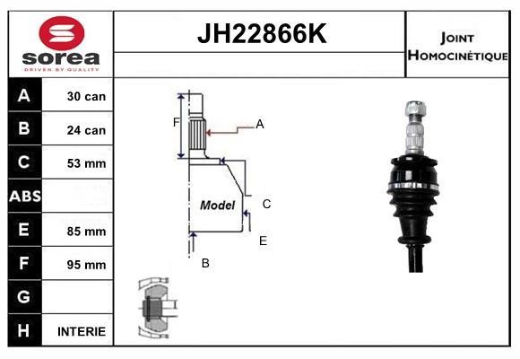SNRA JH22866K Joint kit, drive shaft JH22866K