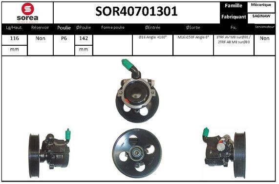SNRA SOR40701301 Hydraulic Pump, steering system SOR40701301