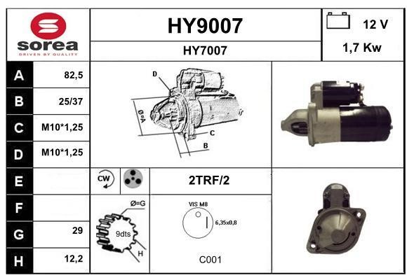 SNRA HY9007 Starter HY9007