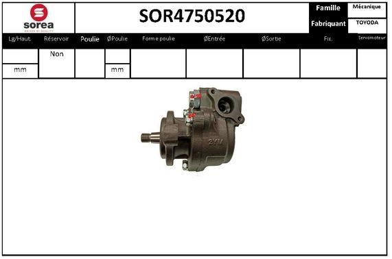 SNRA SOR4750520 Hydraulic Pump, steering system SOR4750520