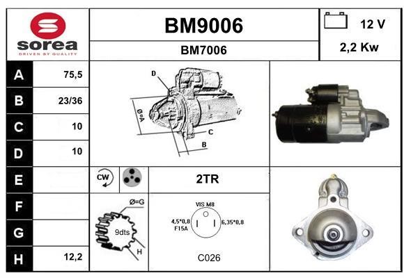 SNRA BM9006 Starter BM9006