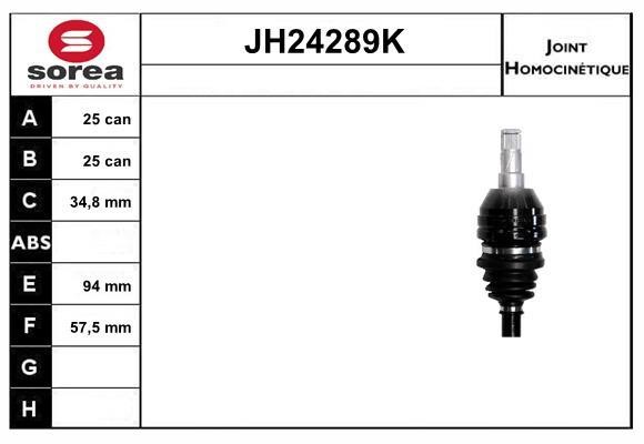 SNRA JH24289K Joint kit, drive shaft JH24289K