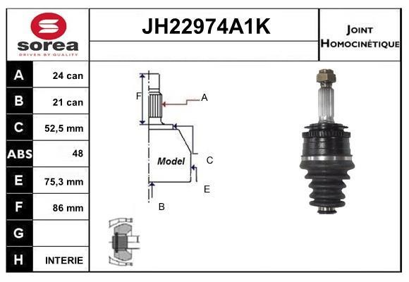 SNRA JH22974A1K Joint kit, drive shaft JH22974A1K