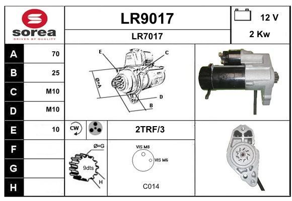 SNRA LR9017 Starter LR9017