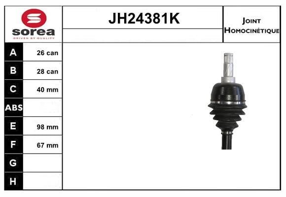 SNRA JH24381K Joint kit, drive shaft JH24381K