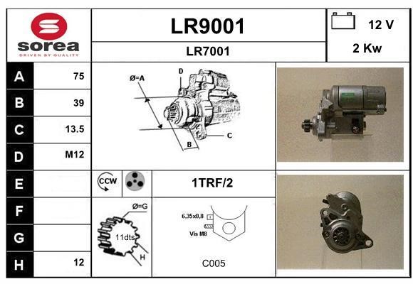 SNRA LR9001 Starter LR9001