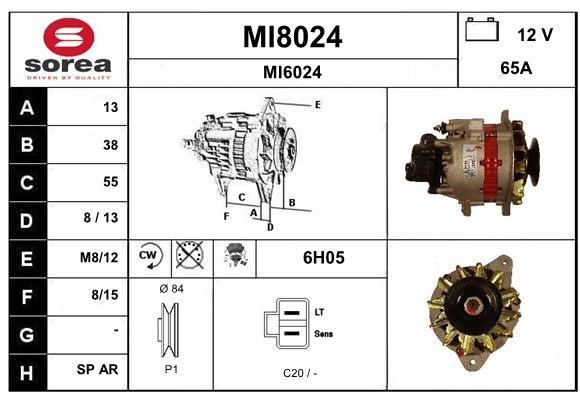 SNRA MI8024 Alternator MI8024