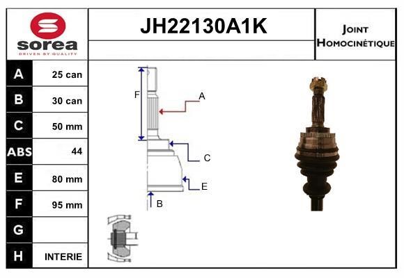 SNRA JH22130A1K Joint Kit, drive shaft JH22130A1K