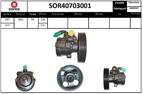 SNRA SOR40703001 Hydraulic Pump, steering system SOR40703001