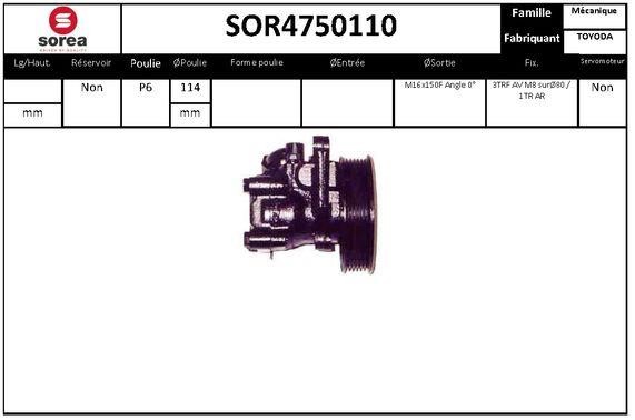 SNRA SOR4750110 Hydraulic Pump, steering system SOR4750110