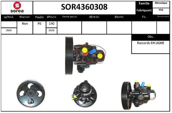 SNRA SOR4360308 Hydraulic Pump, steering system SOR4360308