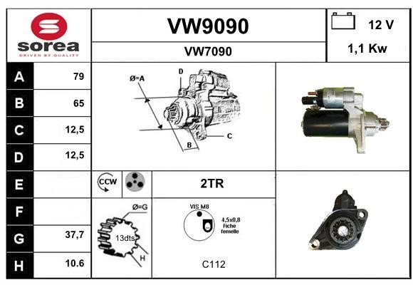 SNRA VW9090 Starter VW9090