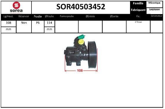 SNRA SOR40503452 Hydraulic Pump, steering system SOR40503452