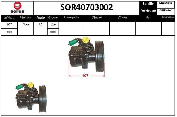 SNRA SOR40703002 Hydraulic Pump, steering system SOR40703002