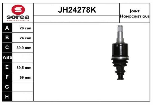 SNRA JH24278K Joint kit, drive shaft JH24278K