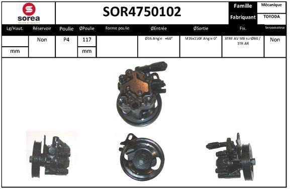 SNRA SOR4750102 Hydraulic Pump, steering system SOR4750102
