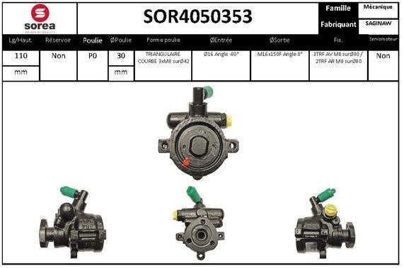 SNRA SOR4050353 Hydraulic Pump, steering system SOR4050353