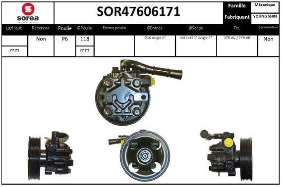 SNRA SOR47606171 Hydraulic Pump, steering system SOR47606171