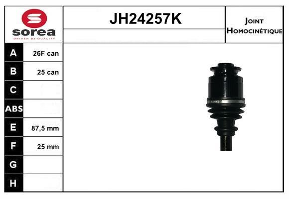 SNRA JH24257K Joint Kit, drive shaft JH24257K