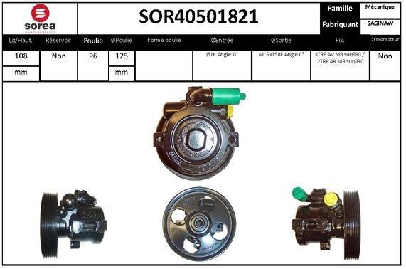SNRA SOR40501821 Hydraulic Pump, steering system SOR40501821
