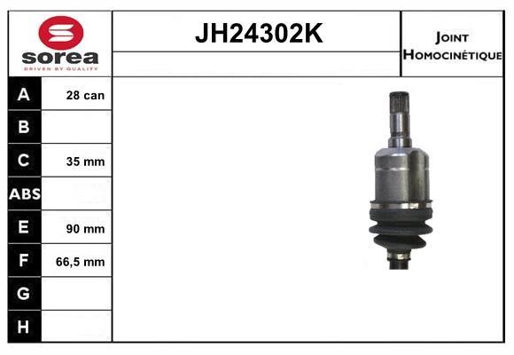 SNRA JH24302K Joint kit, drive shaft JH24302K
